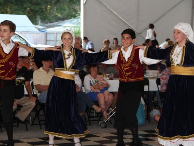 Youth Greek dancing in Pensacola