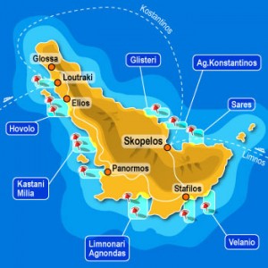 Map of Skopelos